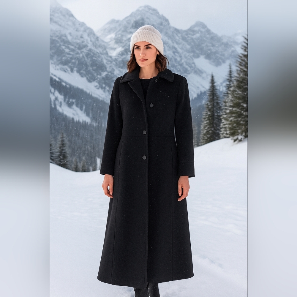 MALLIA Wool And Cashmere Maxi Length Structured Coat 12